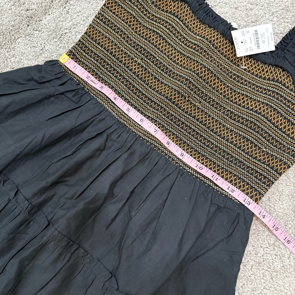 NWT J. Crew Factory Smocked Tiered Mini Dress Size PM Petite - Picture 9 of 12